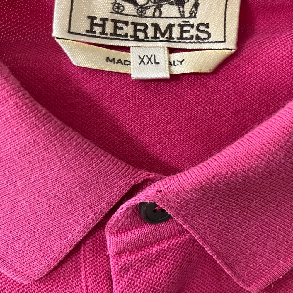 Hermès Pink Polo Shirt XXL